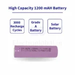 18650 lithium ion 1200mAh Rechargeable Battery – Enhanced Lithium Battery Life ( High Capacity