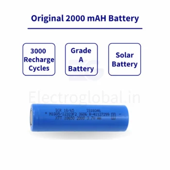 18650 Li-ion 2000mAh Rechargeable Battery - Durable and Long-lasting Lithium Ion Battery Life