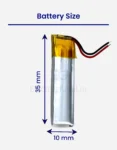 3.7V 450 mAh Li-Po rechargeable battery (KP 501035).