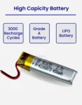 3.7V 450 mAh Li-Po rechargeable battery (KP 501035).